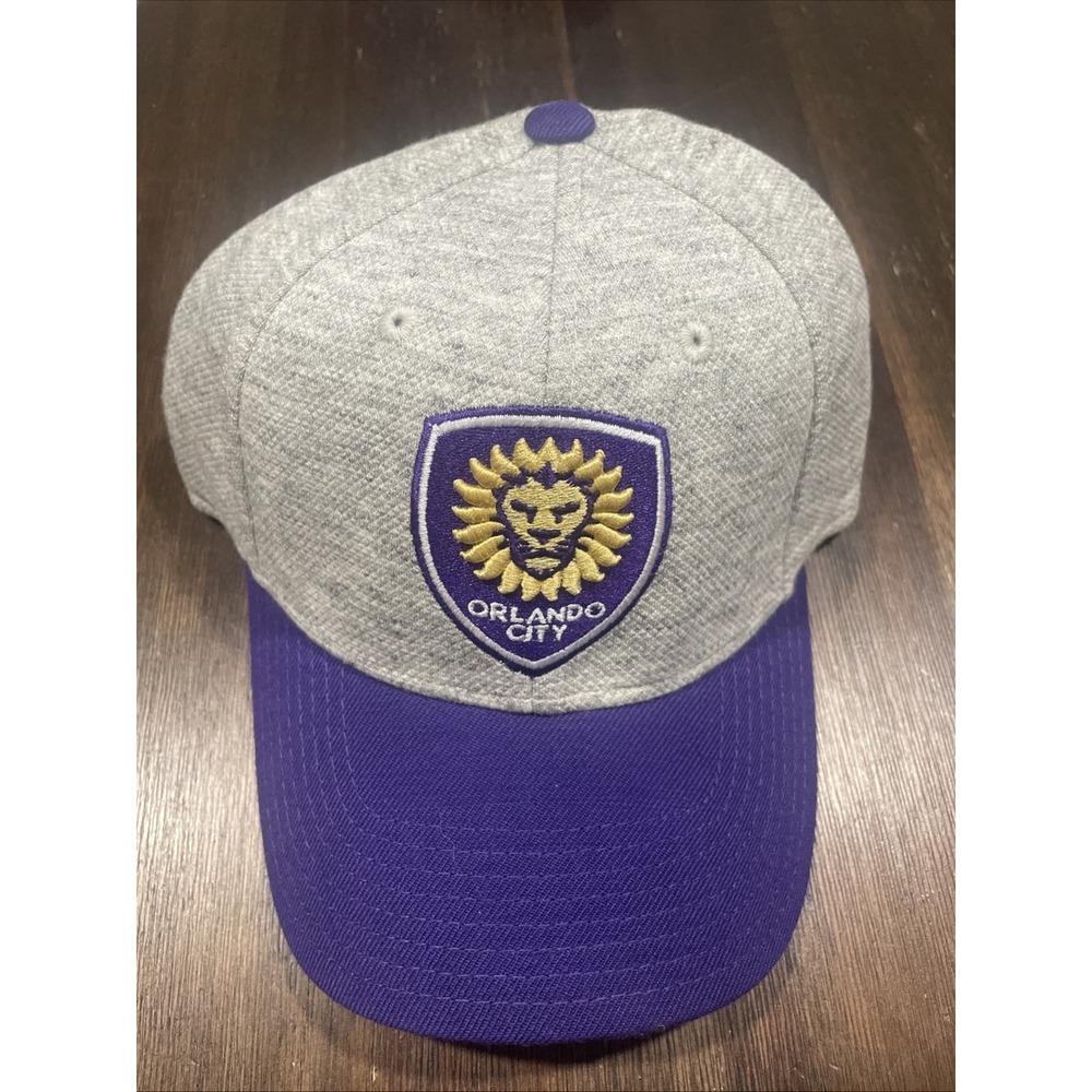 Orlando City SC Adidas Gray Purple Fitted Structured Baseball Hat MLS Soccer